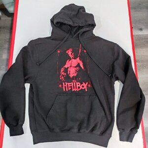 Hellboy hoodie boys size S black with graphic design loose fit pull over